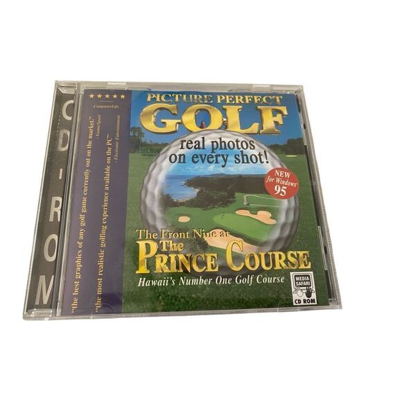 Vintage Picture Perfect Golf Cd Rom The Prince Course Windows 95 Pc Game Sports - Picture 1 of 4